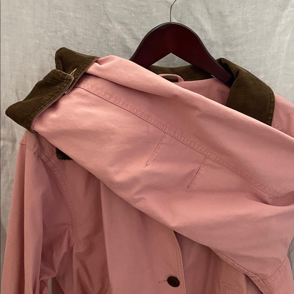 Vintage L.L. Bean Pink Jacket Barn Coat with Brown Corduroy Accents Size XL - Picture 6 of 6